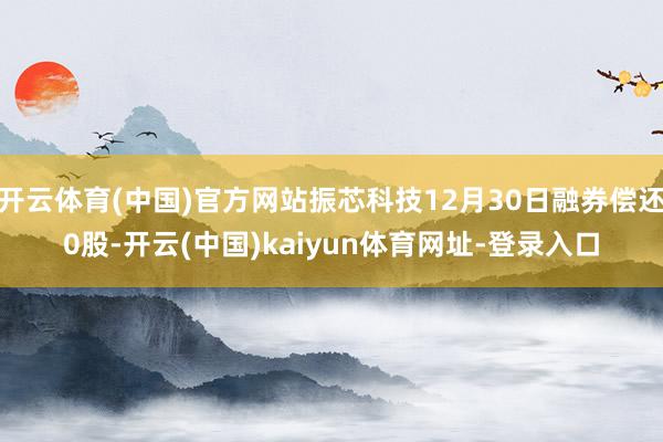开云体育(中国)官方网站振芯科技12月30日融券偿还0股-开云(中国)kaiyun体育网址-登录入口