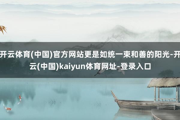 开云体育(中国)官方网站更是如统一束和善的阳光-开云(中国)kaiyun体育网址-登录入口