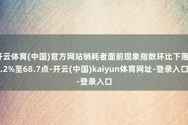 开云体育(中国)官方网站销耗者面前现象指数环比下落7.2%至68.7点-开云(中国)kaiyun体育网址-登录入口